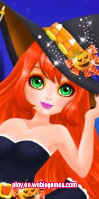 play Elsa Halloween Witch Manicure and Dress Up on web